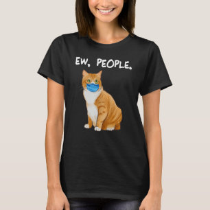 T-shirt Manx Ew Personnes Drôle Chat Portant Le Masque Vis