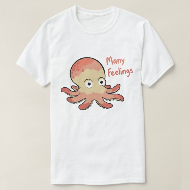 T-shirt Many Feelings Octopus (Design devant)