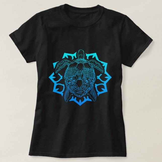 T-shirt Maori Polynésienne tatouage Océan Amoureux des ani (Design devant)