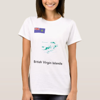 T-shirt Map/FLAG Îles Vierges britanniques