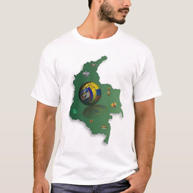 T-shirt mapa-colombiacolor (Devant)
