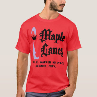T-shirt Maple Lanes - Detroit, MI - Vintage Bowling Alley