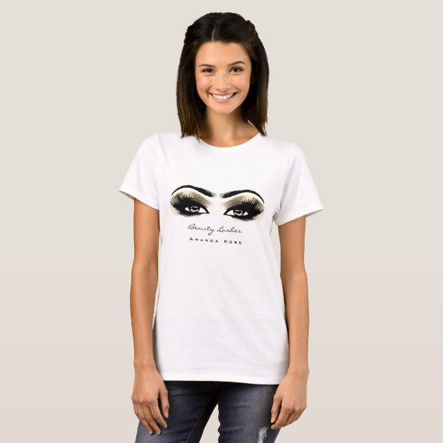 T-shirt Maquillage Artiste Beauté Lash Studio Sepia Eyes (Devant entier)