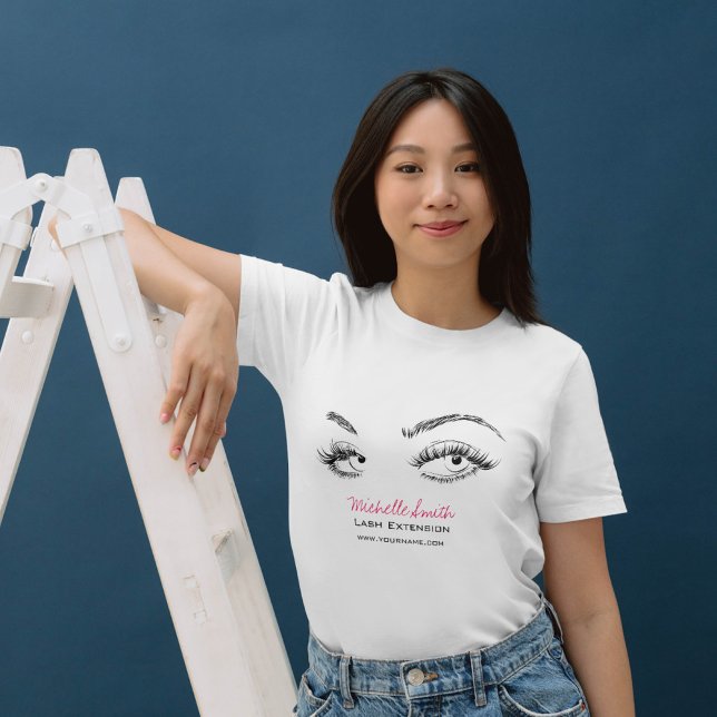 T-shirt Maquillage Artiste Lashes Brosses Noir et Blanc Si (Créateur téléchargé)