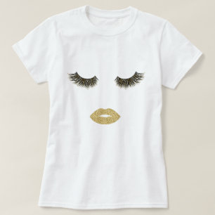 T-shirt Maquillage avec effet parties scintillant