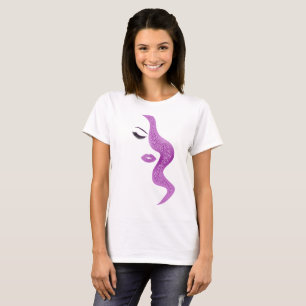 T-shirt Maquillage avec effet parties scintillant