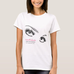 T-shirt Maquillage chic minimaliste noir et blanc