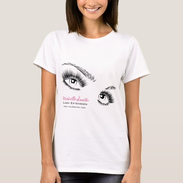 T-shirt Maquillage chic minimaliste noir et blanc (Devant)