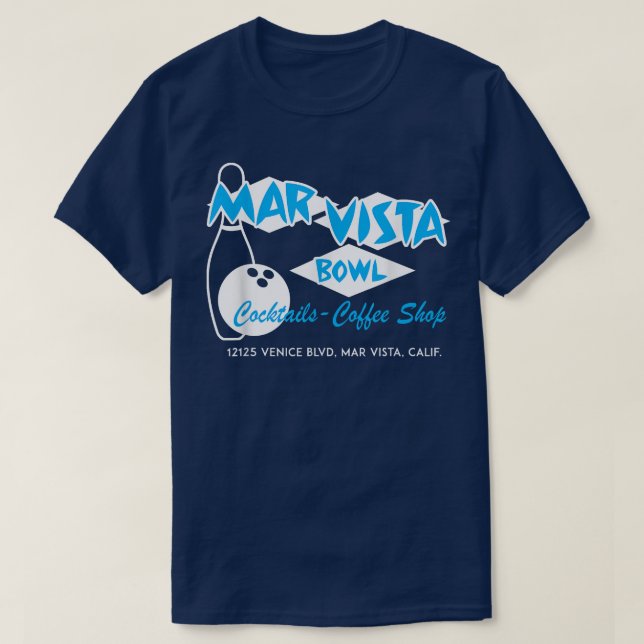 T-shirt Mar Vista Bowl Cocktails Café Shop (Design devant)