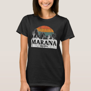 T-shirt Marana AZ Arizona coucher de soleil Vintage cactus