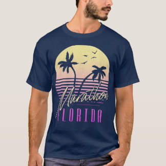 T-shirt Marathon Florida Keys Vintage Tropical Sunset Palm