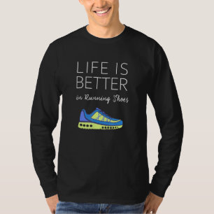 T-shirt Marathon Runner Tee - La Vie Est Meilleure À Ru