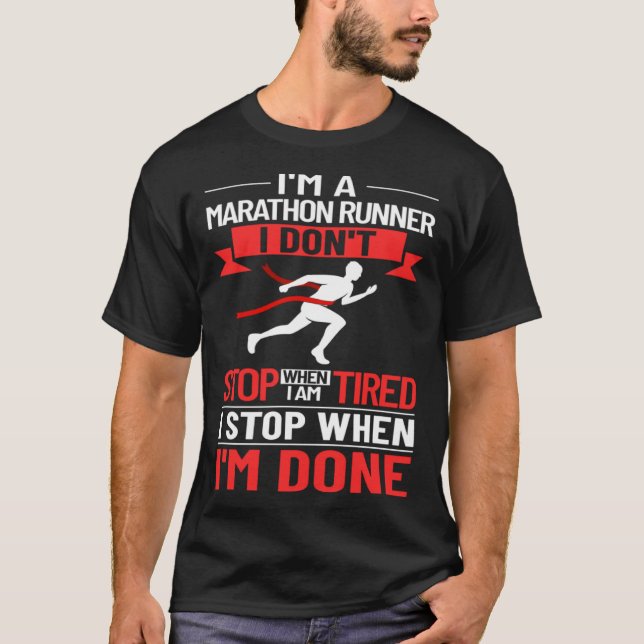 T-shirt Marathon Running Training Runner Finisher Coach Be (Devant)