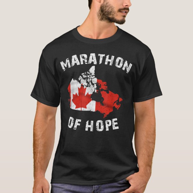 T-shirt Marathon Terry Fox De Hope Canada Marathon (Devant)