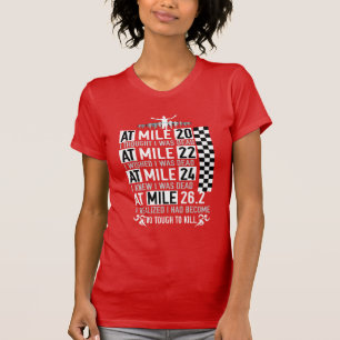 T-shirt Marathonien de fille 26,2 MILLES trop de dur à