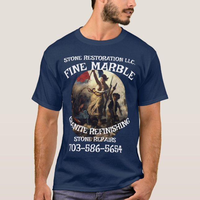 T-shirt Marble Granite Refinishing Repair 703-586-5654 VA (Devant)