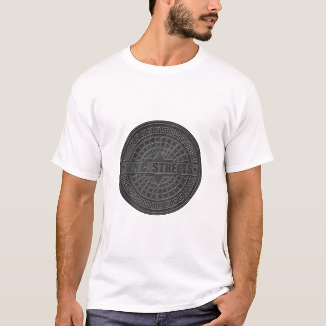 T-shirt Marbre noir de couvertures de trou d'homme (Devant)