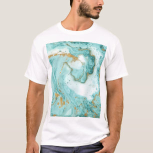 T-shirt Marbre texture décorative, peinture artistique abs
