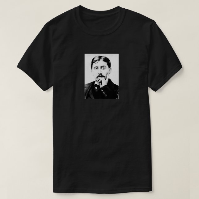 T-shirt Marcel Proust noir et blanc (Design devant)