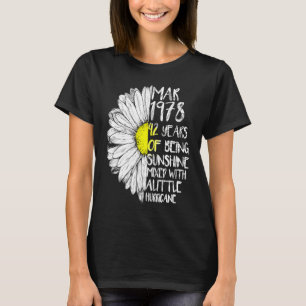 T-shirt MARCH Girl Fabriqué En 1978 42e ouragan Sunshine B