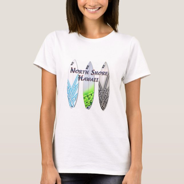 T-shirt Marchandises du nord d'Hawaï de rivage (Devant)