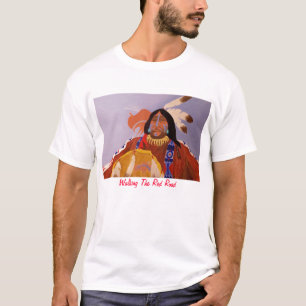 T-shirt Marchant la route rouge