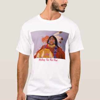 T-shirt Marchant la route rouge