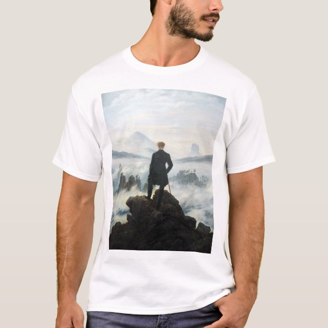 T-shirt Marche au-dessus de la mer des brouillards, Friedr (Devant)