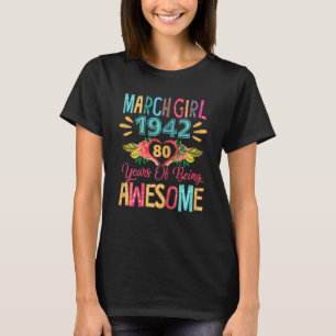 T-shirt Marche Des Femmes Vêtements Fille 1942 80 Ans D'Êt
