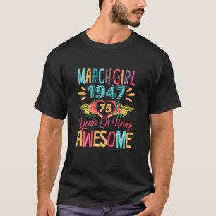 T-shirt Marche Des Femmes Vêtements Fille 1947 75 Ans D'Êt