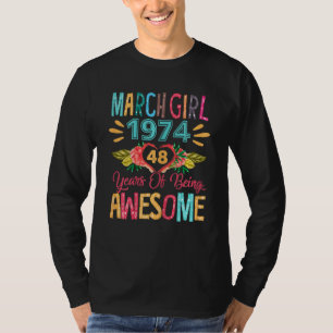 T-shirt Marche Des Femmes Vêtements Fille 1974 48 Ans D'Êt