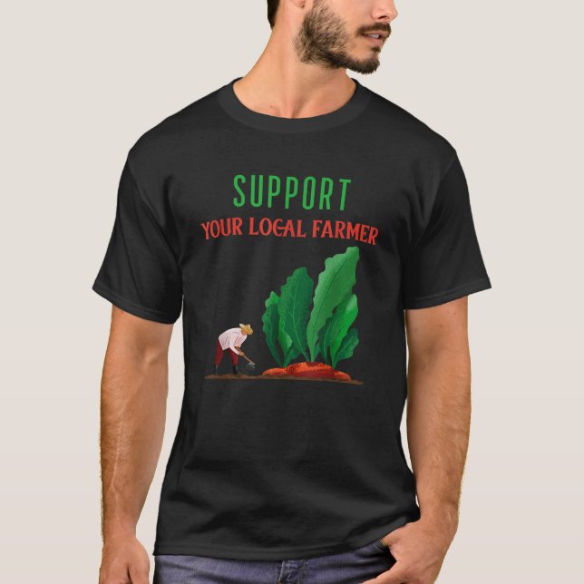 T-shirt Marché des fermiers L'agriculture soutient votre l (Devant)