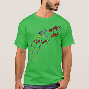 T-shirt Marche Des Fourmis Aller Un Par Un Hommes Femmes E