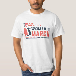 T-shirt Marche du Hampshire de l'art féministe et des vête