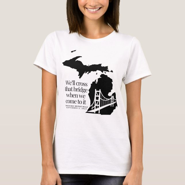 T-shirt Marche du pont Mackinac 9/2/2024 (Devant)