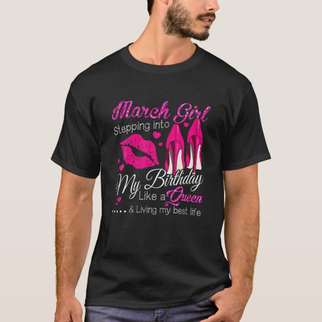T-shirt Marche Fille Entrant Dans Mon Anniversaire Comme U (Devant)