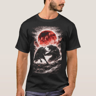 T-shirt Marché haussier contre marché baissier dans la for
