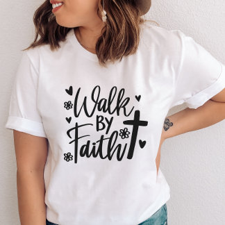 T-shirt Marcher par la foi Femme chrétienne