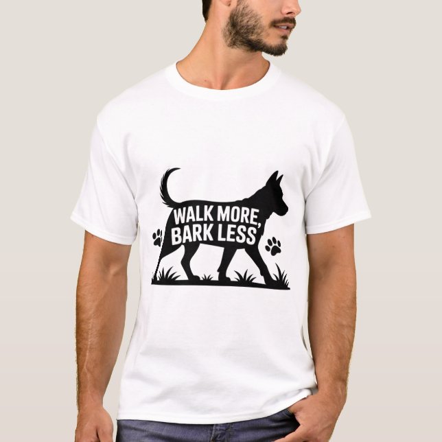 T-shirt Marcher Plus, Écorce Moins Chemise (Devant)