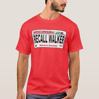 T-shirt Marcheur de rappel - conception de plaque