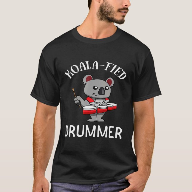 T-shirt Marching Band Koala Tenor Drum Quad Quintet Drumet (Devant)