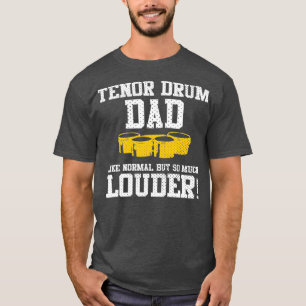 T-shirt Marching School Band Drôle Tenor Drum Papa