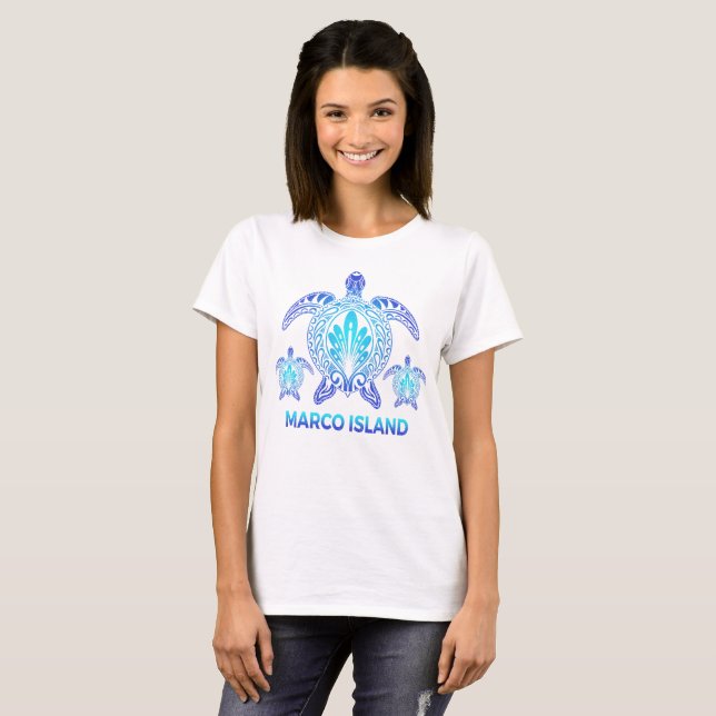 T-shirt Marco Island Florida FL Ocean Turtle Souvenirs (Devant entier)