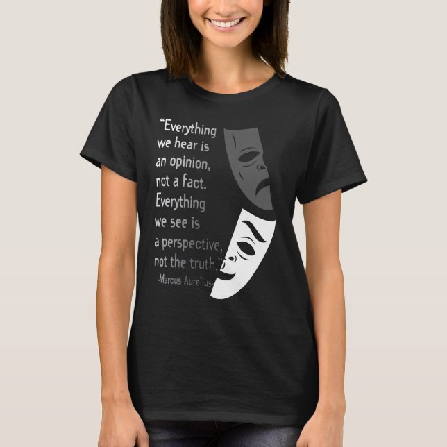 T-shirt Marcus Aurelius Citation stoïque Sagesse Point de  (Devant)