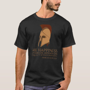 T-shirt Marcus Aurelius Citation Sur Le Bonheur Ancien P R