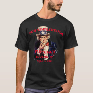 T-shirt Mardi de Schadenfreude 2023 Trump Arrêté Oncle Sam