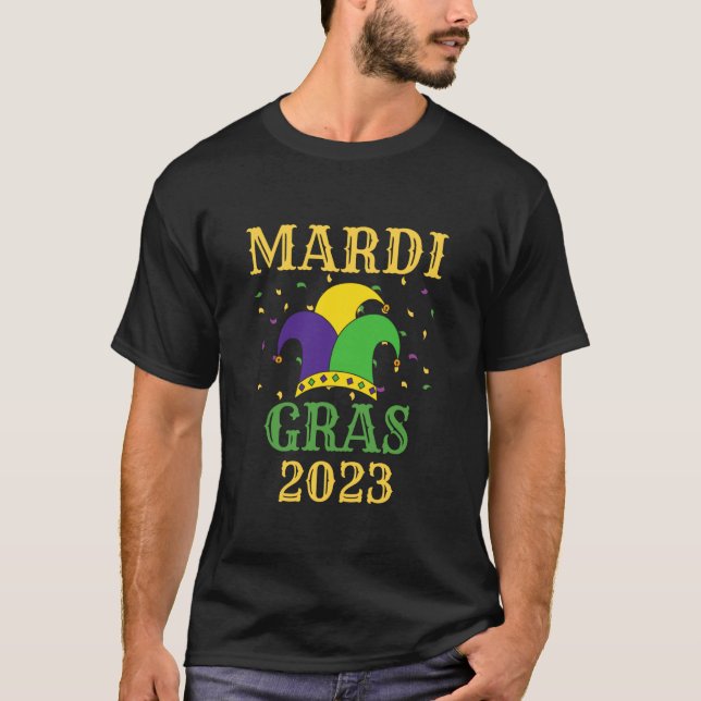 T-shirt Mardi Gras 2023 Mardi Gras Jester Hat Costume (Devant)