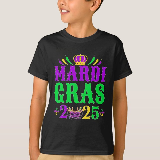 T-shirt Mardi Gras 2025 Jester Costume Mardi Gras Famille  (Devant)