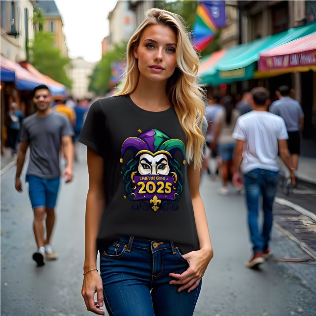 T-shirt Mardi Gras 2025 : Plumes, Floats & Amusement ! (Mardi Gras 2025 Women's T-Shirt )
