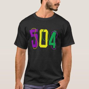 T-shirt Mardi Gras 504 Nola New Orleans Louisiana LA Festi